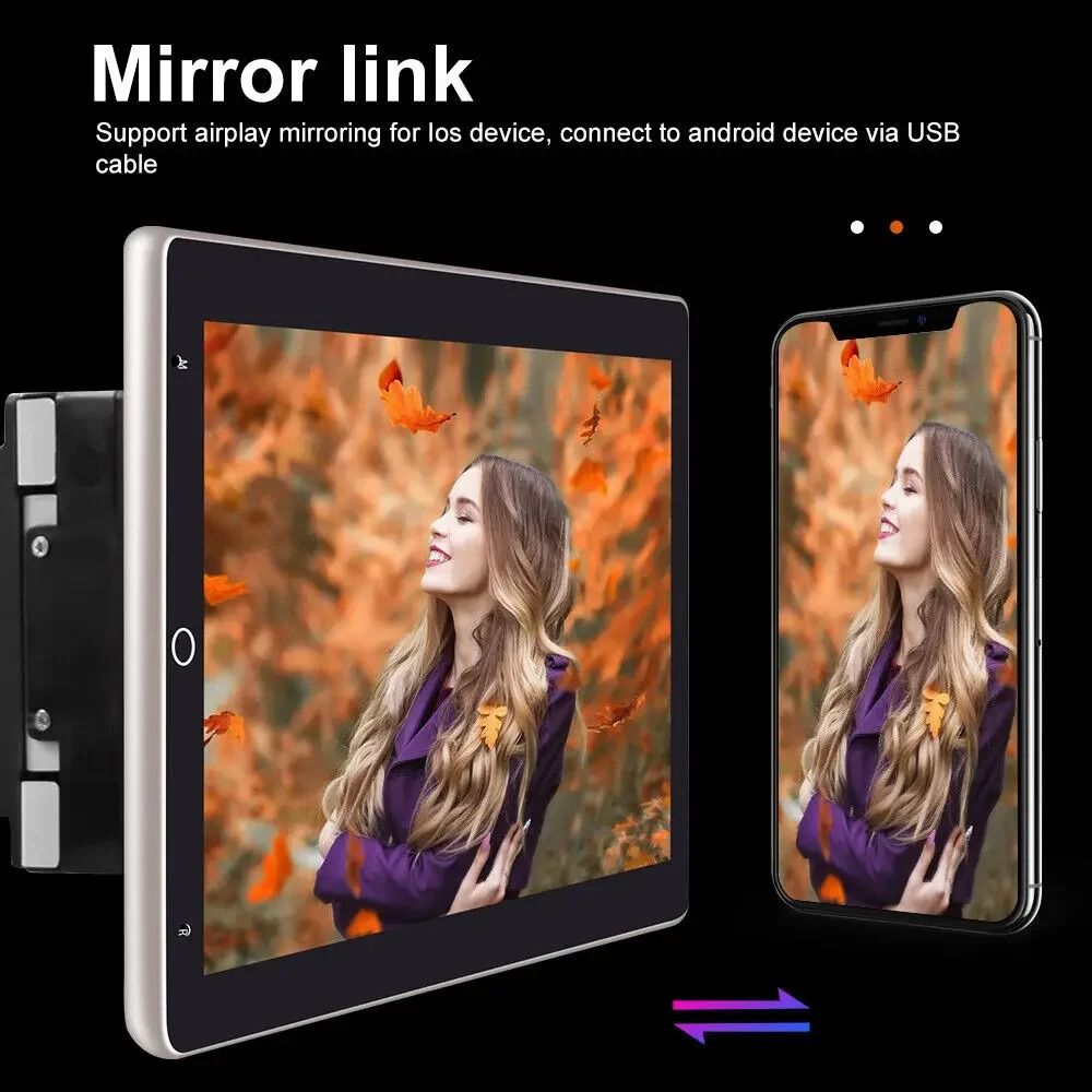 Android 15 0 101 Inch Automatic Rotate Car Radio Android Auto Carplay Multimedia Player 4