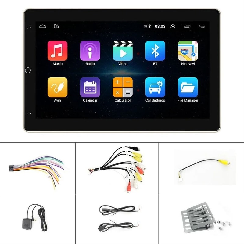 Android 15 0 101 Inch Automatic Rotate Car Radio Android Auto Carplay Multimedia Player 5