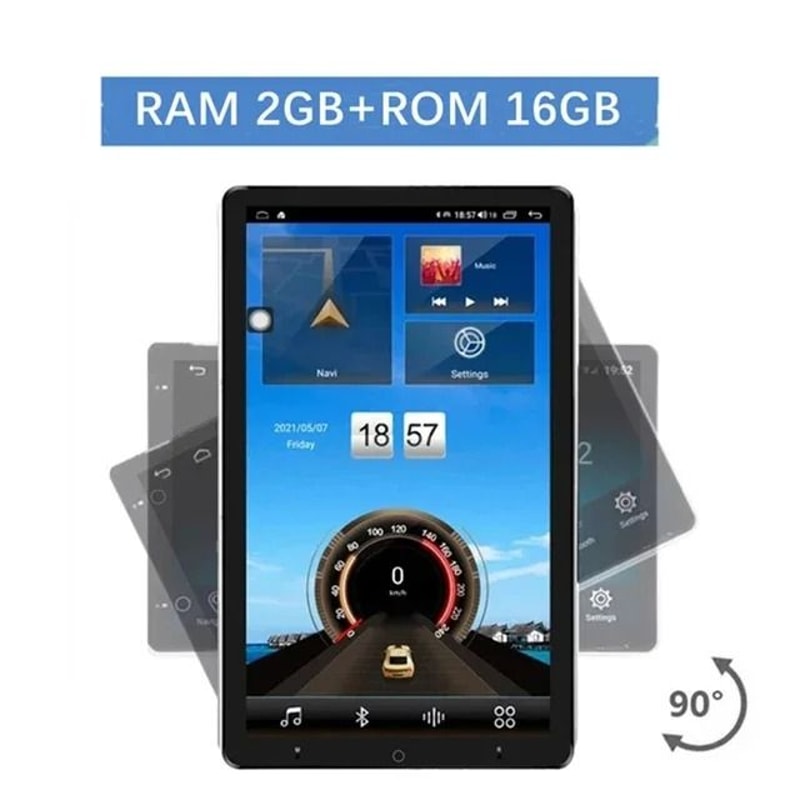 Android 15 0 101 Inch Automatic Rotate Car Radio Android Auto Carplay Multimedia Player 7