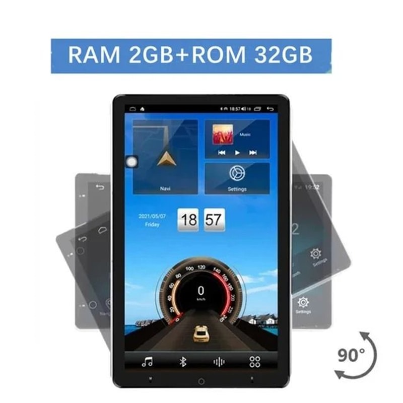 Android 15 0 101 Inch Automatic Rotate Car Radio Android Auto Carplay Multimedia Player 8