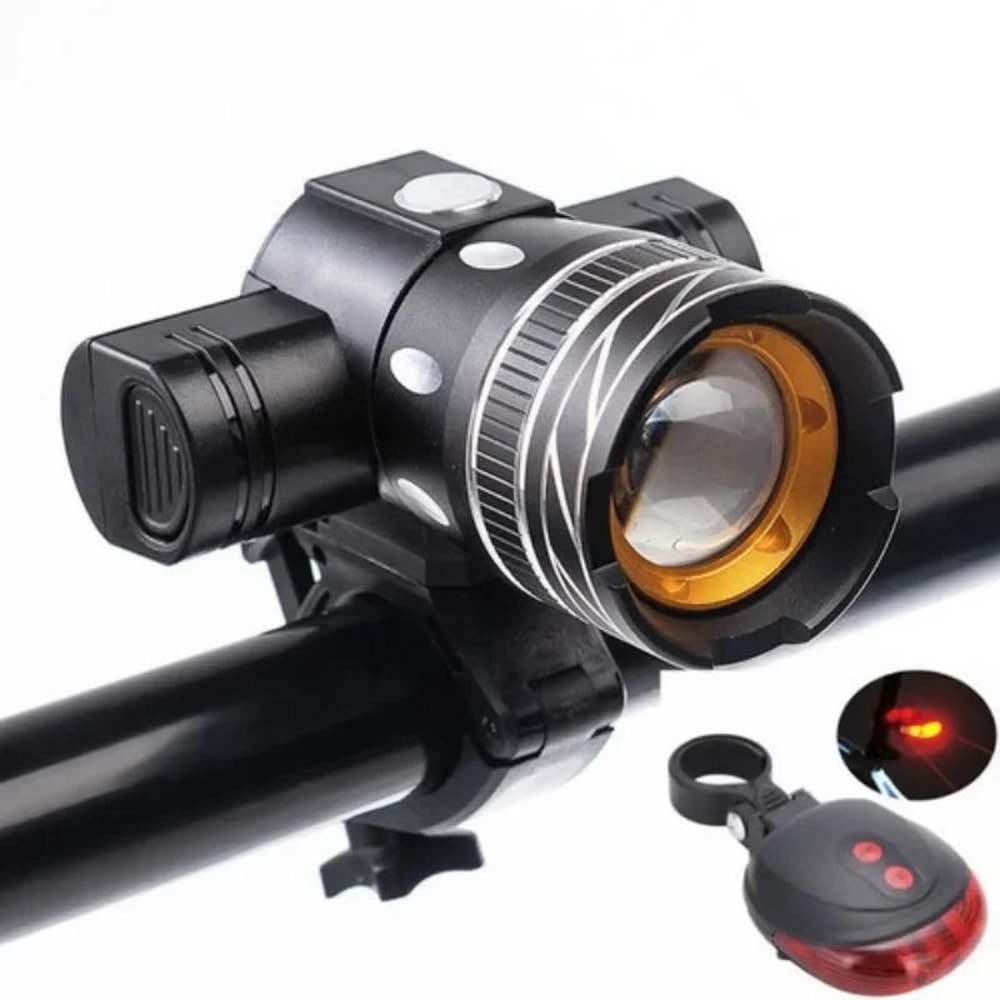 Z30 1500LM T6 LED Bike Light USB Rechargeable Waterproof Zoomable Cycling Lamp 8