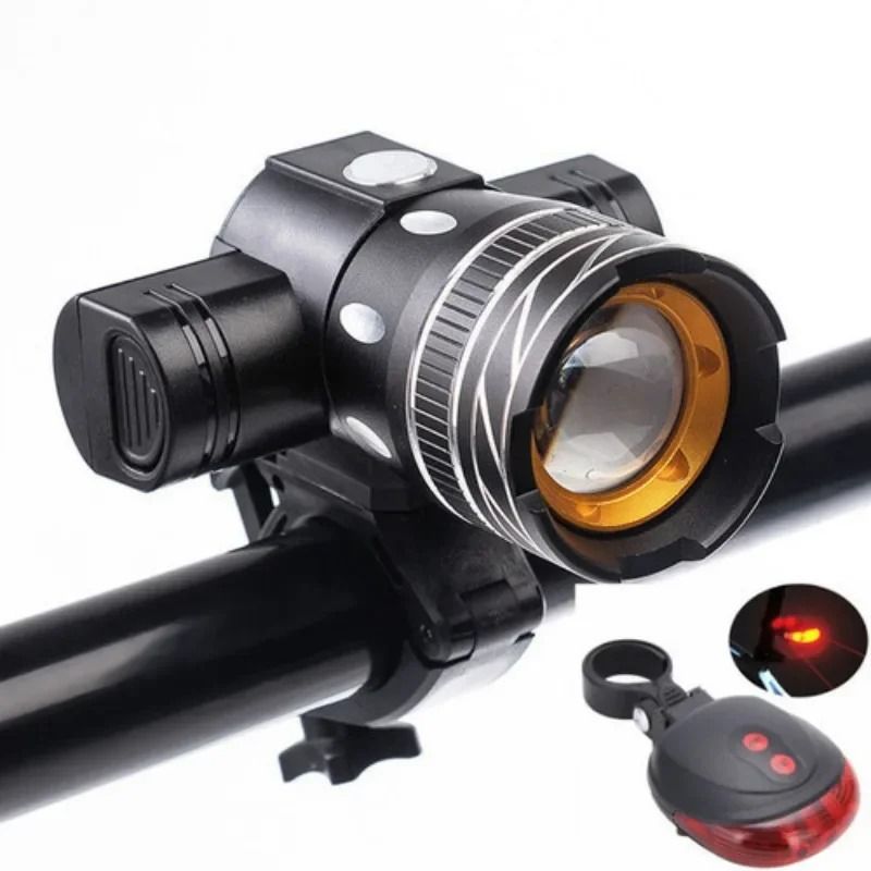 Z30 1500LM T6 LED Bike Light USB Rechargeable Waterproof Zoomable Cycling Lamp 8