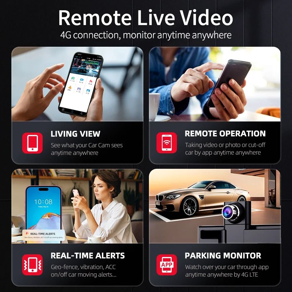 Imagebon M70 114 Inch 4G Android 14 Dashcam With Wireless CarPlay Android Auto 3