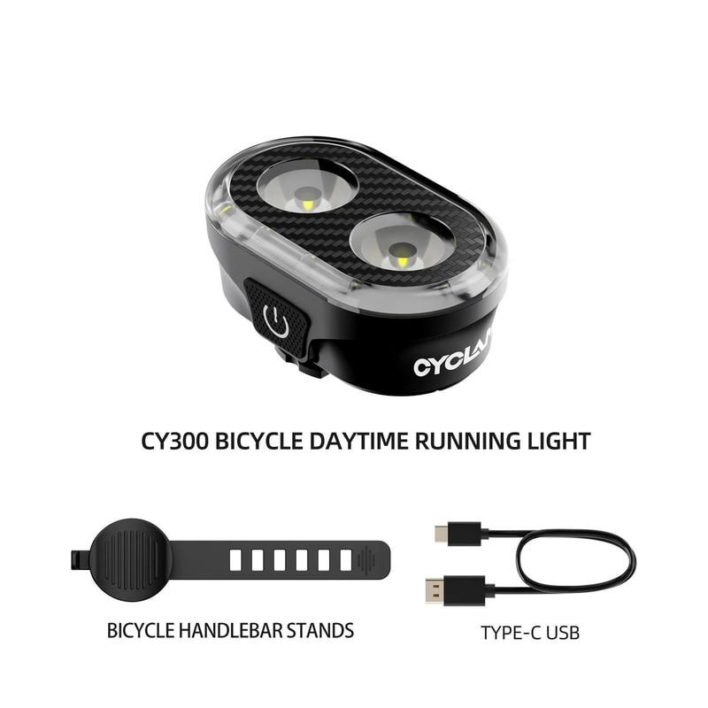 CYCLAMI CY300T Bicycle Smart Brake Sensing Front Rear Light Set 6