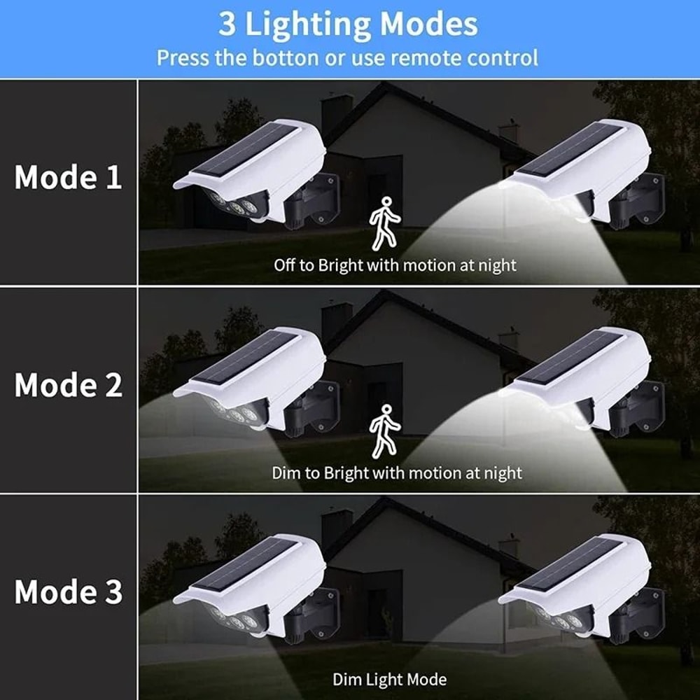 Solar Dummy Camera 77LED Motion Sensor Outdoor Security Light 1