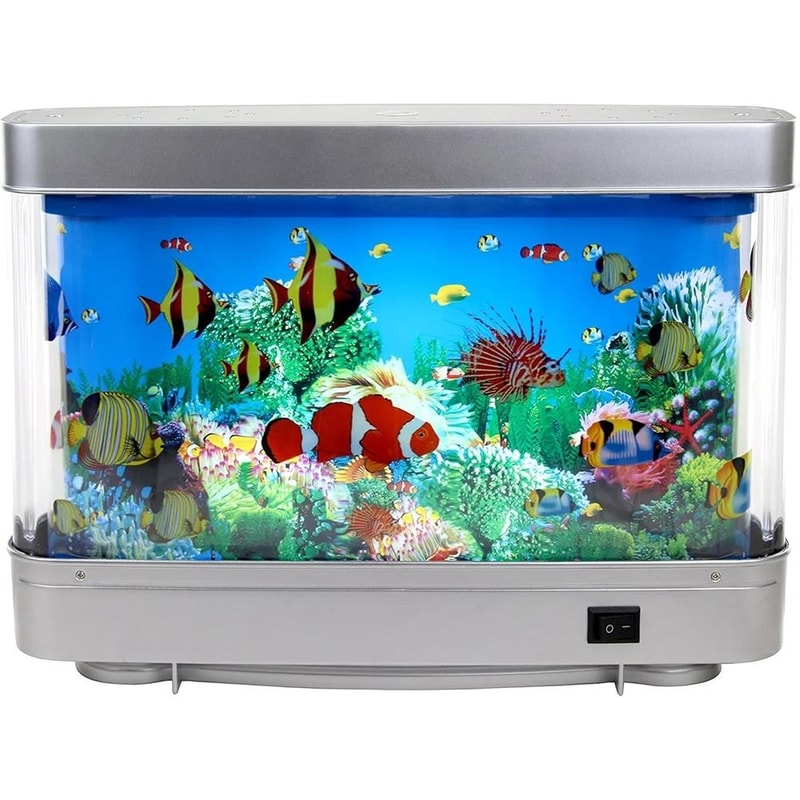 Tropical Fish Tank Lamp Virtual Ocean Motion Night Light 6