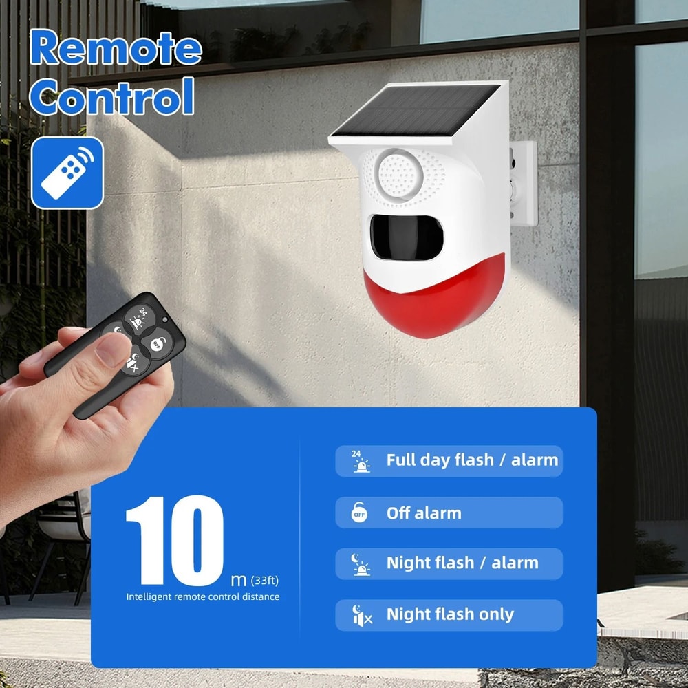 SMARSECUR WiFi Tuya Solar Infrared Siren Outdoor Security Alarm 2