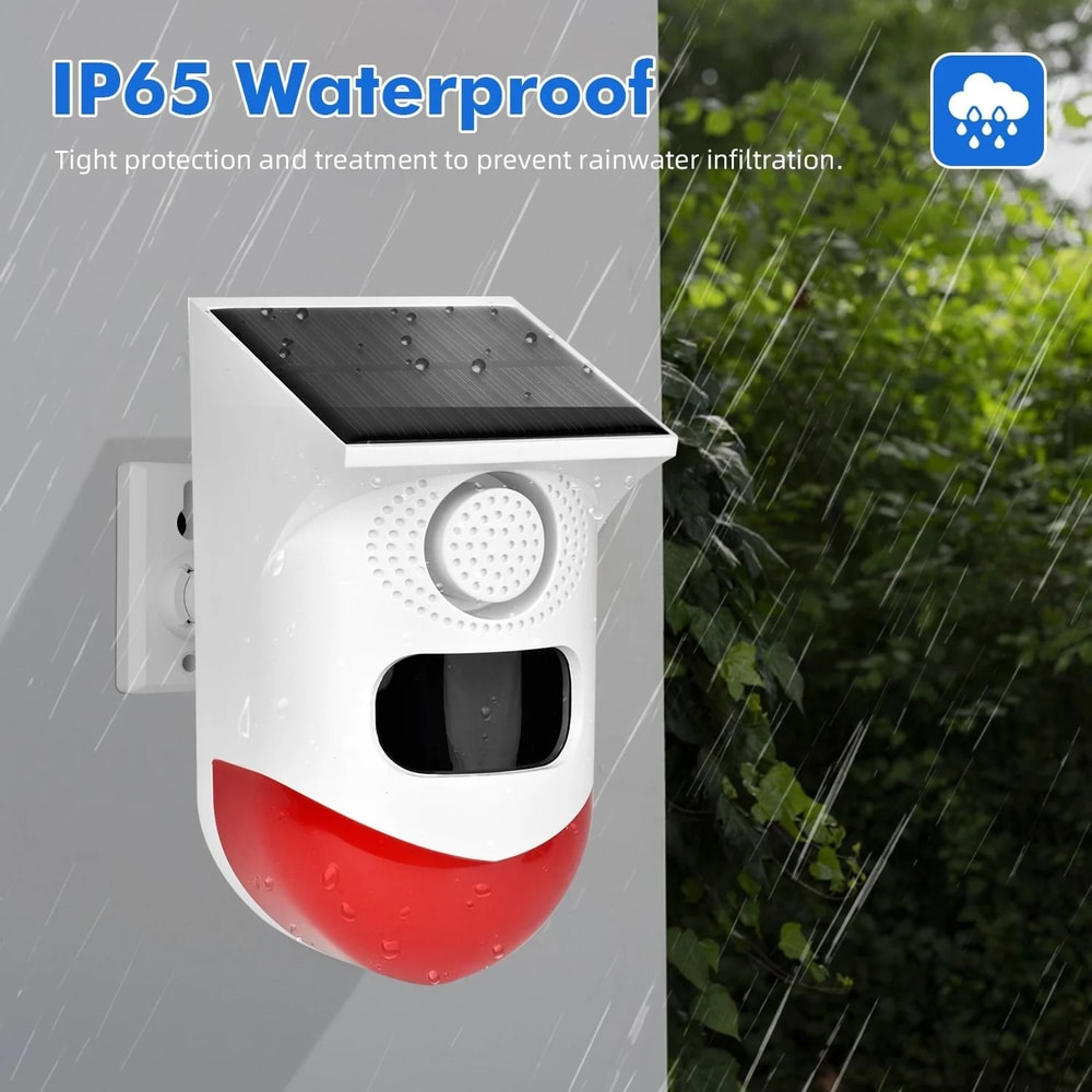 SMARSECUR WiFi Tuya Solar Infrared Siren Outdoor Security Alarm 3