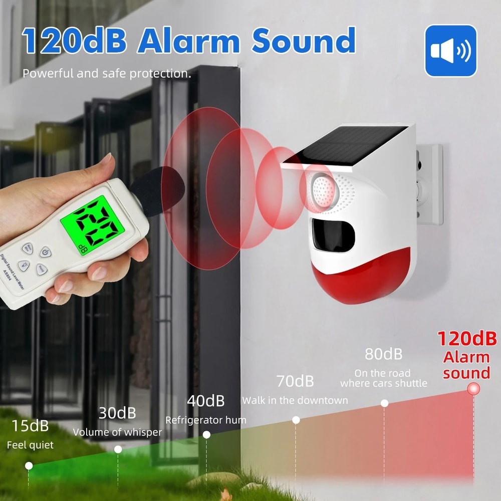 SMARSECUR WiFi Tuya Solar Infrared Siren Outdoor Security Alarm 4
