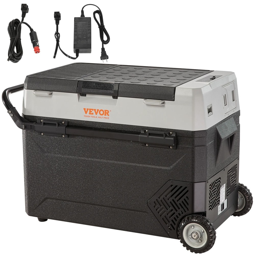 SucceBuy Portable Foldable Car Refrigerator 35L 45L 55L With Wheels And Handle 0