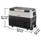 SucceBuy Portable Foldable Car Refrigerator 35L 45L 55L With Wheels And Handle 8