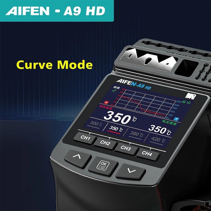 AIFEN A9HD 180W Digital Soldering Iron Station With Curve Mode 3