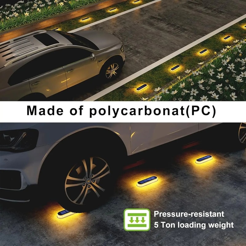 Solar Step Lights Waterproof LED Warm White Pathway Lights For Stairs And Driveways 5