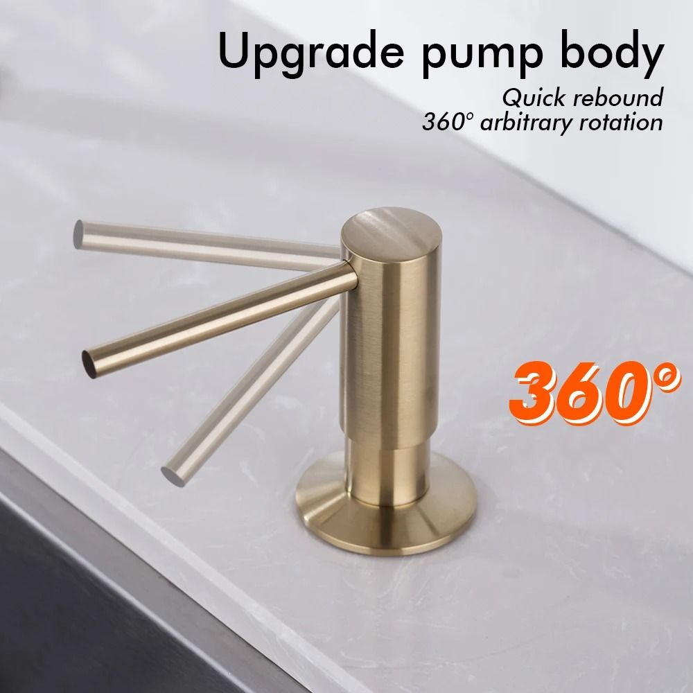 Stainless Steel Kitchen Sink Soap Dispenser Extension Tube Kit 3