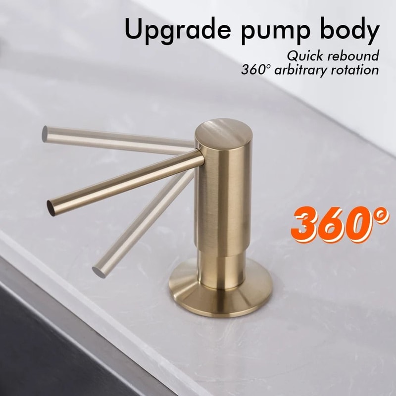 Stainless Steel Kitchen Sink Soap Dispenser Extension Tube Kit 3