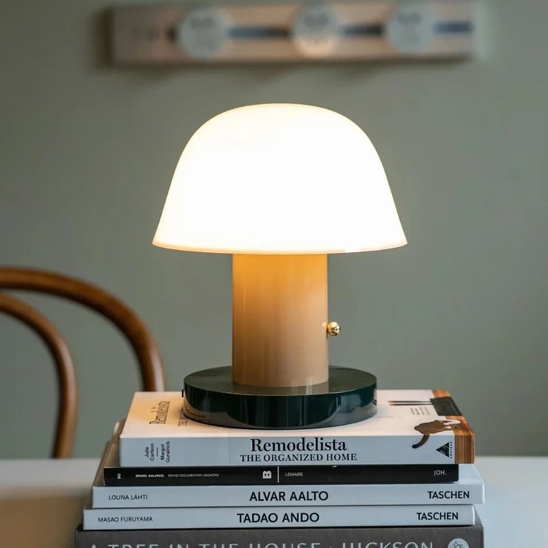 MushroomShaped Touch Table Lamp With USB Charging And Ambient Lighting 1
