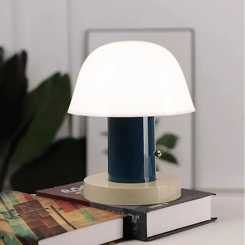 MushroomShaped Touch Table Lamp With USB Charging And Ambient Lighting 6