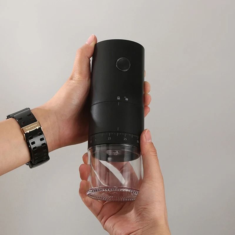 Electric Portable Coffee Grinder With Steel Core Rechargeable Automatic 2