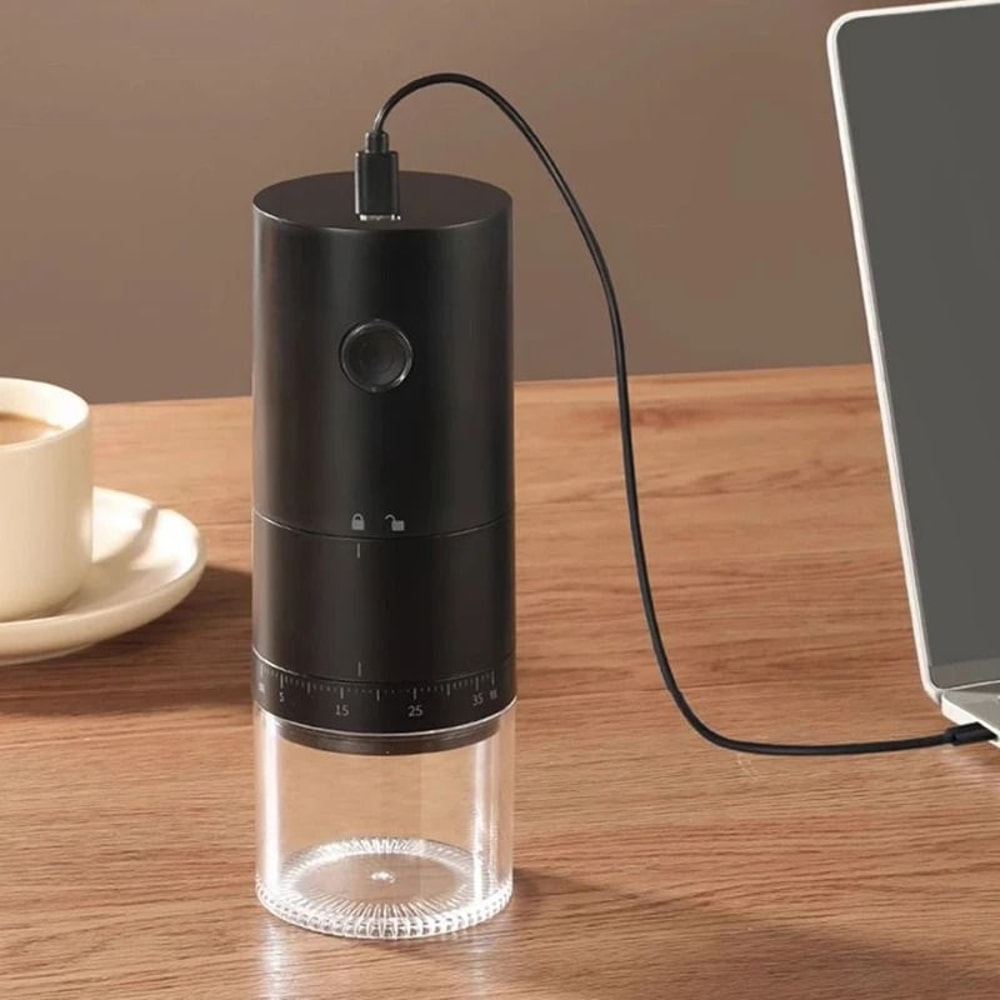Electric Portable Coffee Grinder With Steel Core Rechargeable Automatic 3