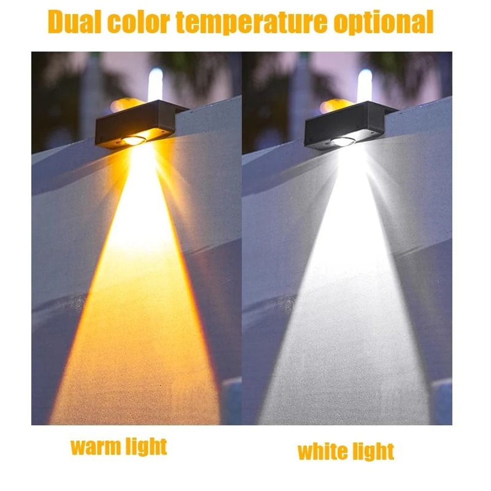 Solar Wall Washing Lamp Outdoor Waterproof LED Wall Light For Garden Patio 4
