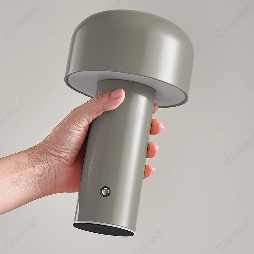 Italian Designer Mushroom Table Lamp Portable Cordless Touch Rechargeable USB Bedside Lamp 13
