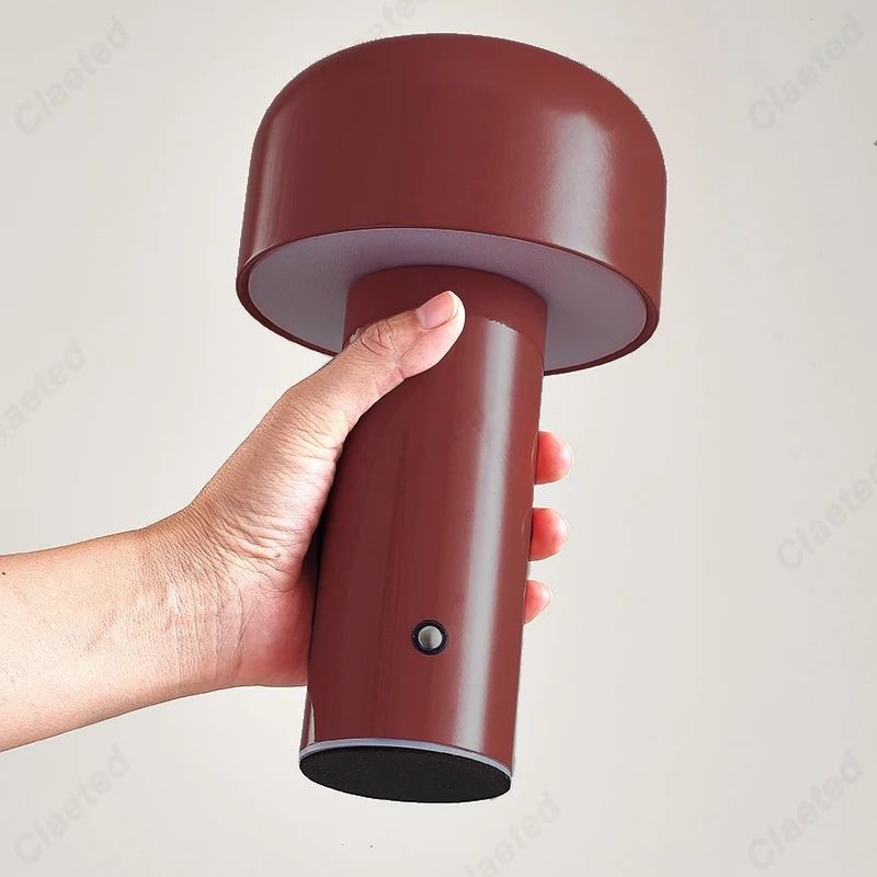 Italian Designer Mushroom Table Lamp Portable Cordless Touch Rechargeable USB Bedside Lamp 6