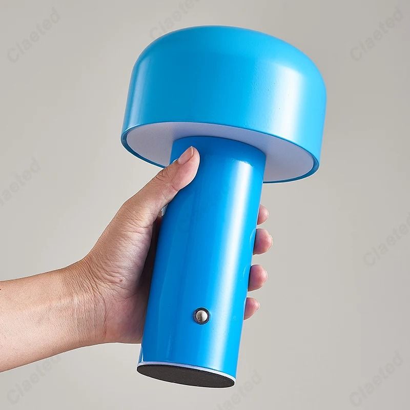 Italian Designer Mushroom Table Lamp Portable Cordless Touch Rechargeable USB Bedside Lamp 8