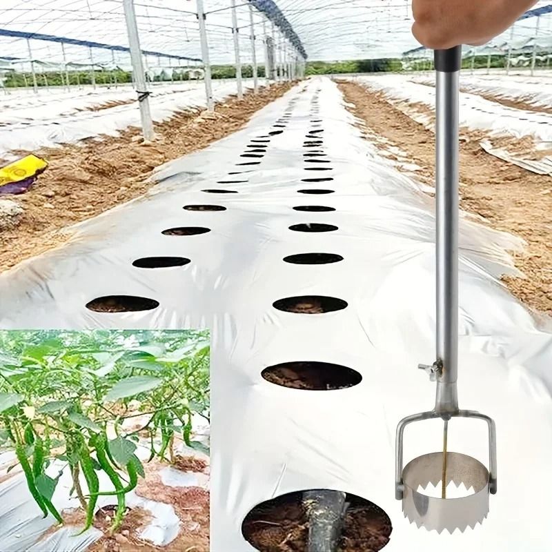 Durable Metal Greenhouse Film Puncher Simple Gardening Tool 0