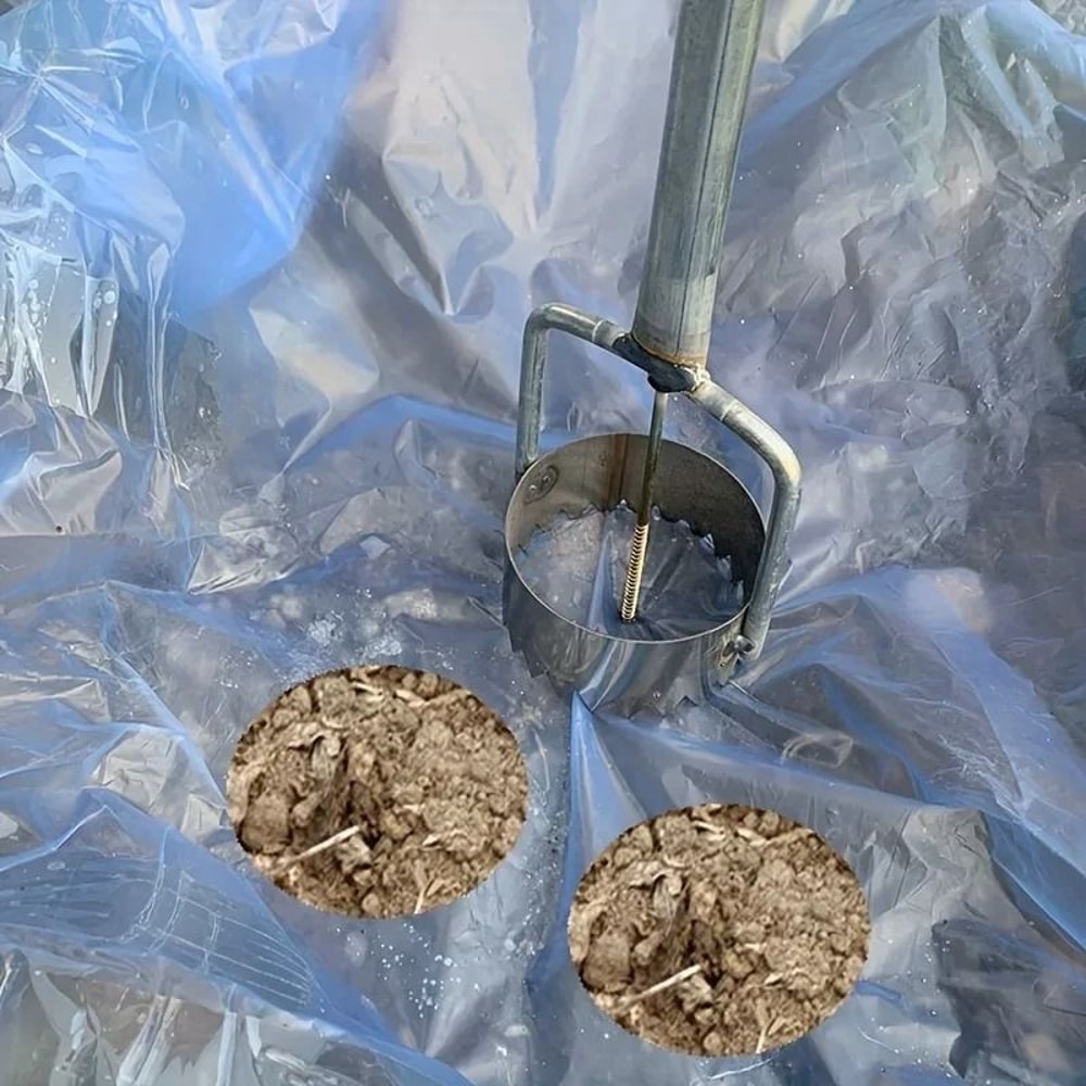 Durable Metal Greenhouse Film Puncher Simple Gardening Tool 1