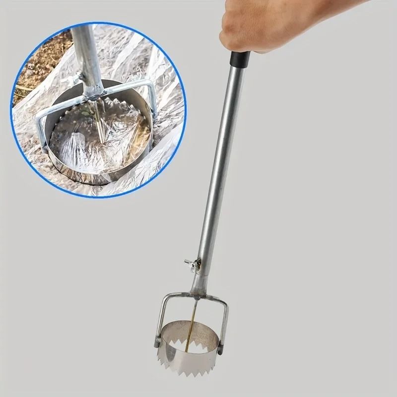 Durable Metal Greenhouse Film Puncher Simple Gardening Tool 2