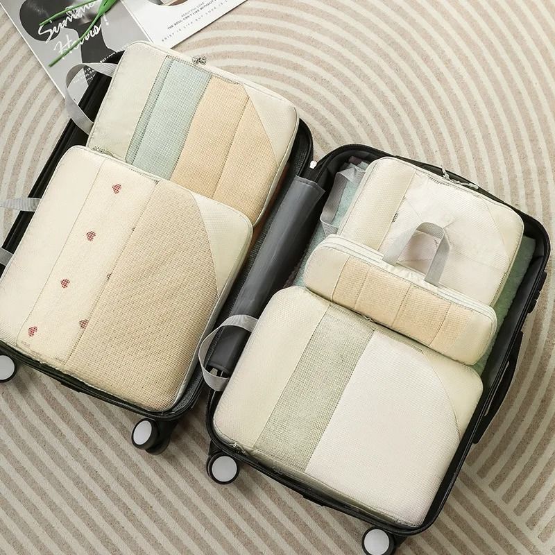Compression Packing Cubes For Travel Expandable Lightweight Organizer Set 1