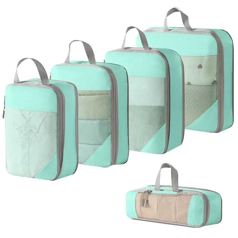 Compression Packing Cubes For Travel Expandable Lightweight Organizer Set 10