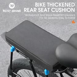 double front rear rack seat cushion for children detachable and washable