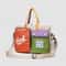 Women Color Block Cartoon Pattern Laptop Bag One Shoulder Handbag For Daily University Commute 2