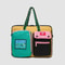 Women Color Block Cartoon Pattern Laptop Bag One Shoulder Handbag For Daily University Commute 6