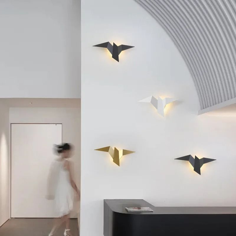 New Nordic LED Bird Wall Lamp For Bedroom Stairs Home Decor 3
