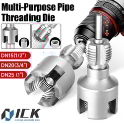 Detachable DN15 DN20 DN25 Pipe Threading Tool with Hex Shank for Internal and External Water Pipe Threads