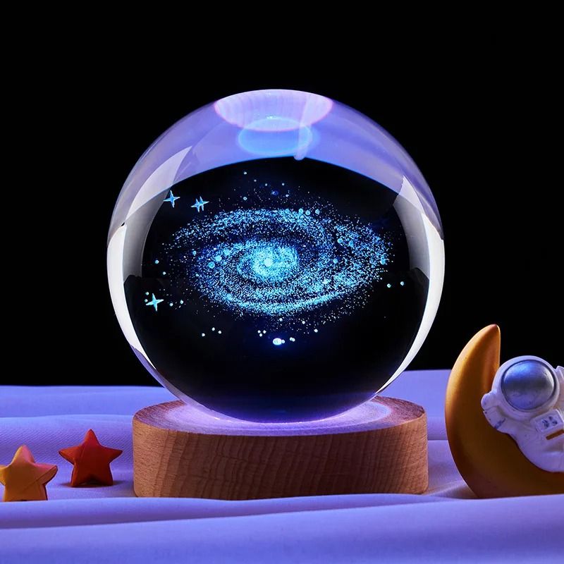Cosmos Series Crystal Ball Night Light Solar Theme Desk Lamp 2