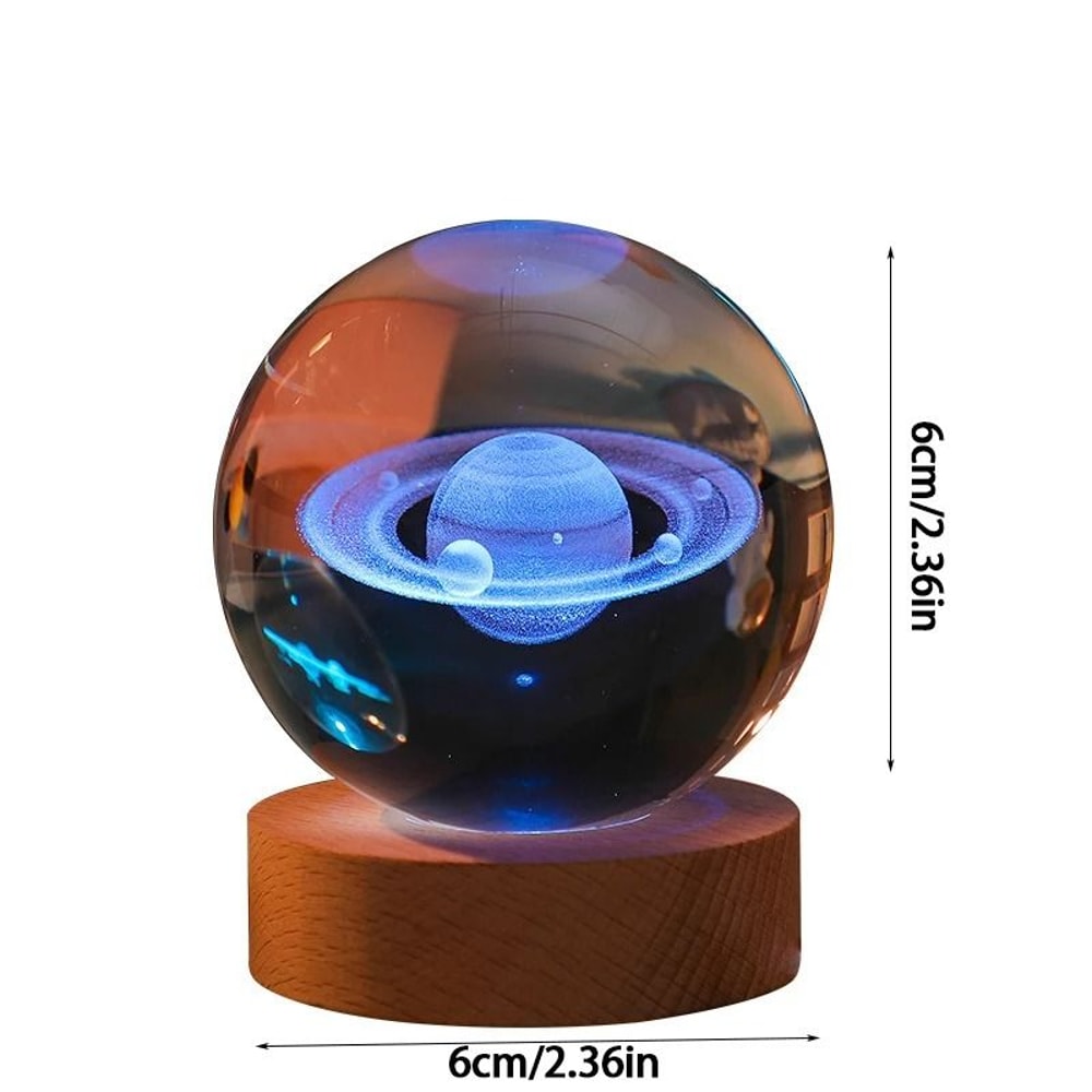 Cosmos Series Crystal Ball Night Light Solar Theme Desk Lamp 5