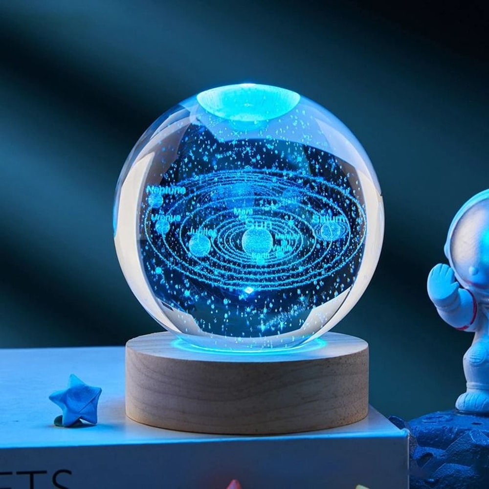 Cosmos Series Crystal Ball Night Light Solar Theme Desk Lamp 7