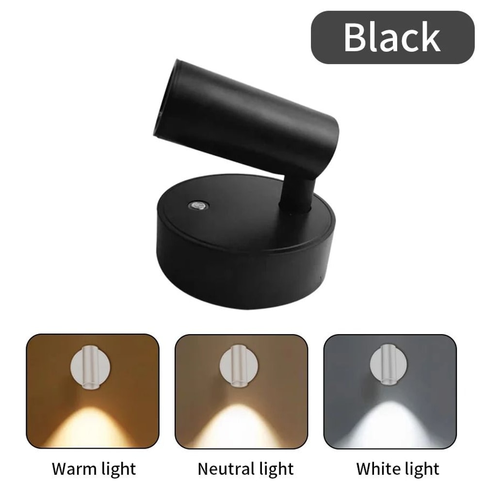 LED Magnetic USB Rechargeable Wall Spotlight Set 2pcs Wireless Reading Light 6