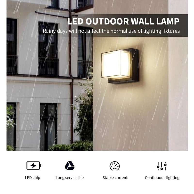 LED Outdoor Wall Light Waterproof Motion Sensor Porch Light IP66 1