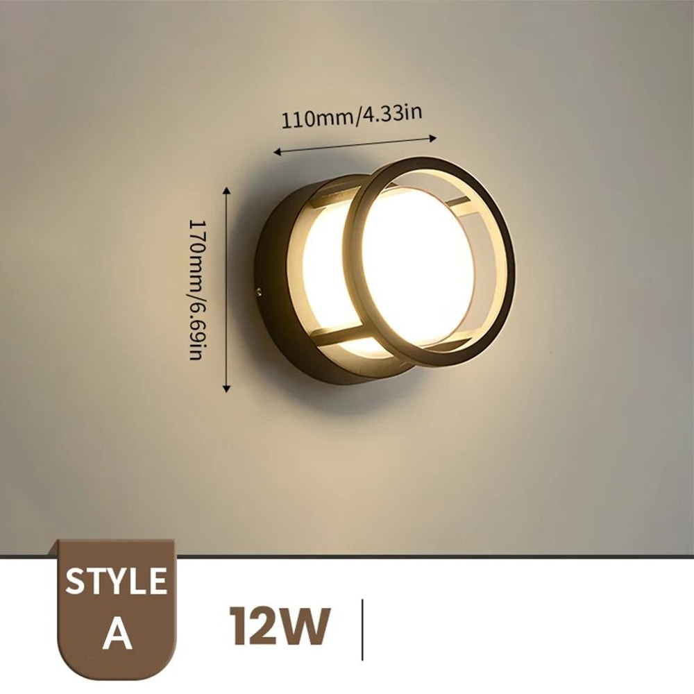 LED Outdoor Wall Light Waterproof Motion Sensor Porch Light IP66 7