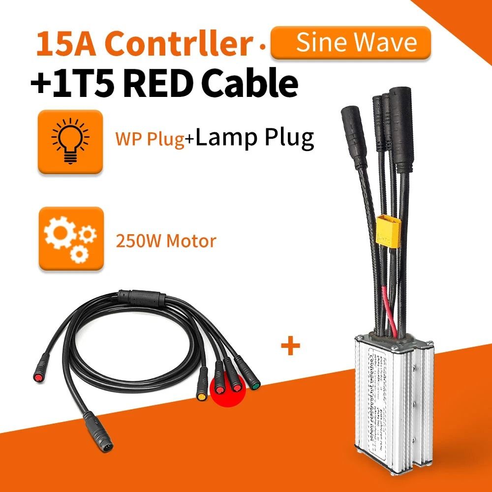 Electric Bike KT Controller 36V 48V Waterproof Brushless 250W 350W 500W 1000W With Light Function 10