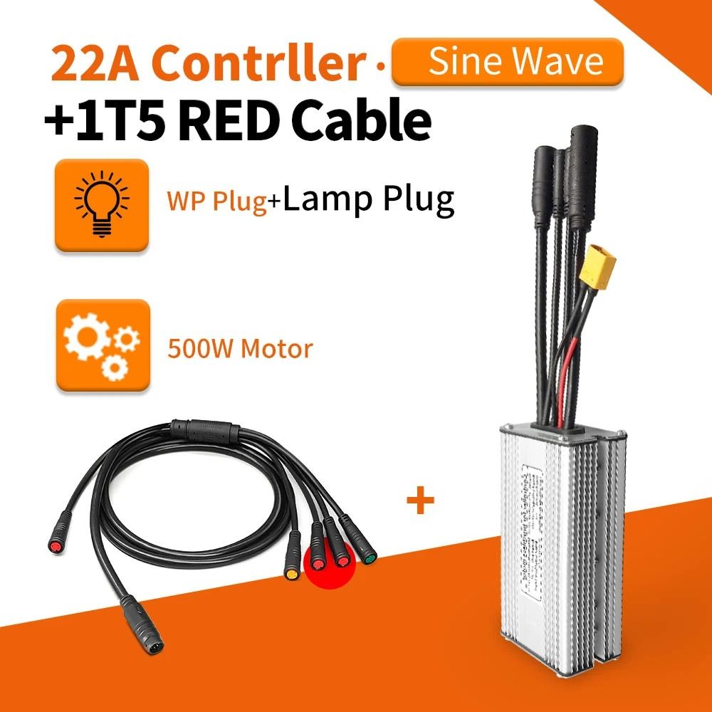 Electric Bike KT Controller 36V 48V Waterproof Brushless 250W 350W 500W 1000W With Light Function 18