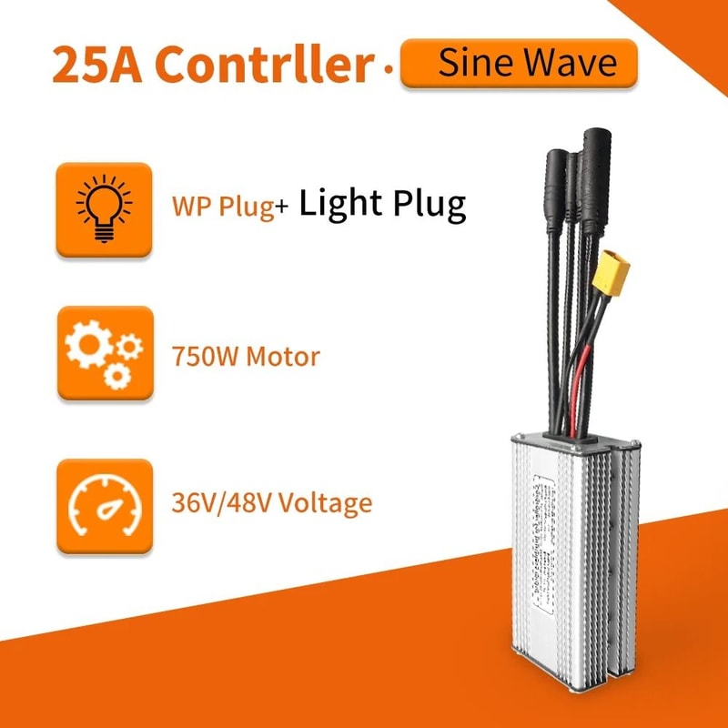 Electric Bike KT Controller 36V 48V Waterproof Brushless 250W 350W 500W 1000W With Light Function 20