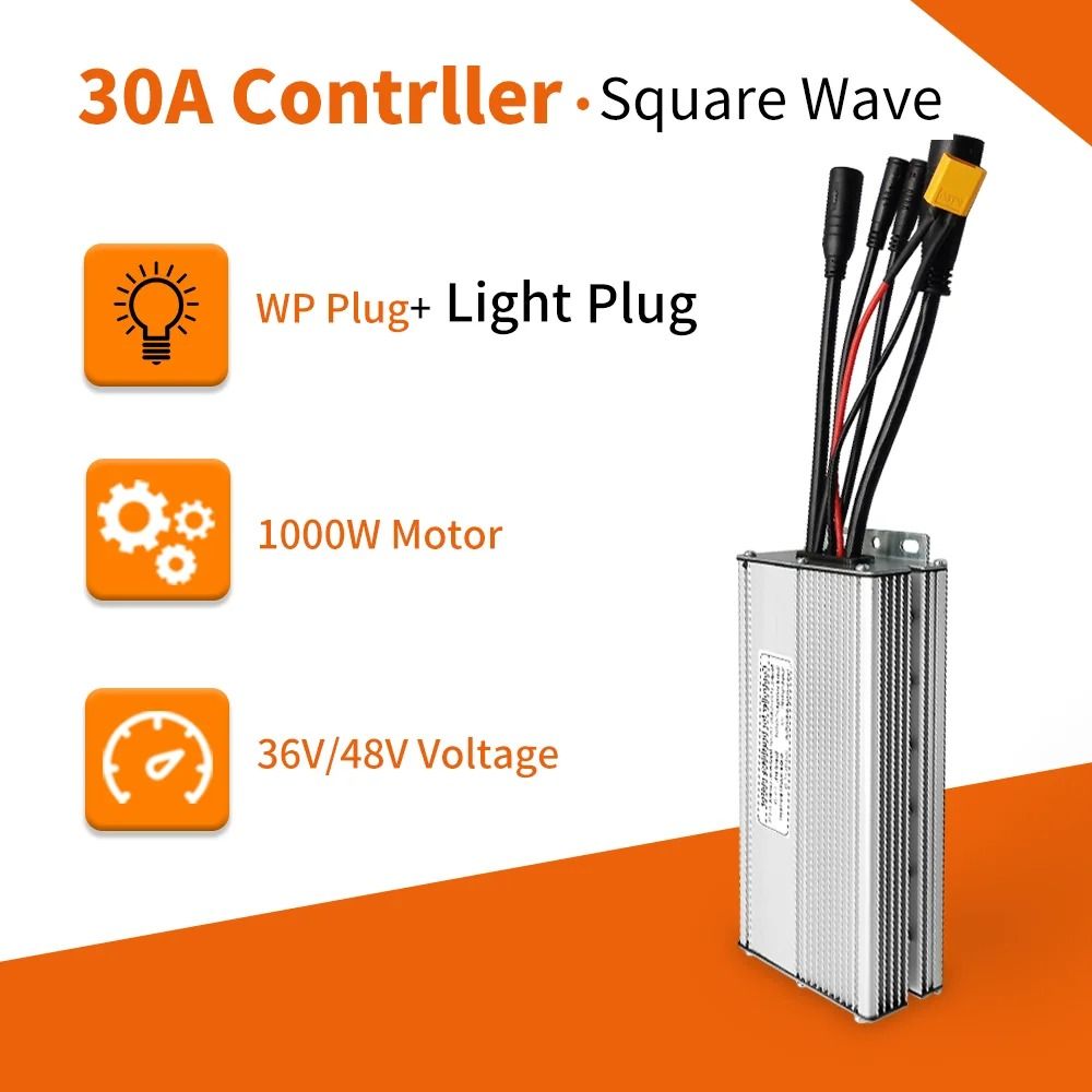 Electric Bike KT Controller 36V 48V Waterproof Brushless 250W 350W 500W 1000W With Light Function 23