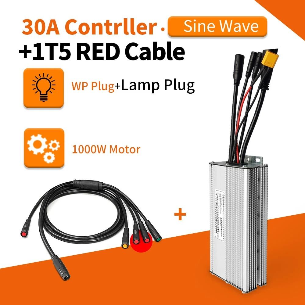 Electric Bike KT Controller 36V 48V Waterproof Brushless 250W 350W 500W 1000W With Light Function 26