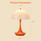 Danish Mushroom Table Lamp USB Rechargeable Nordic Bedside Light 5