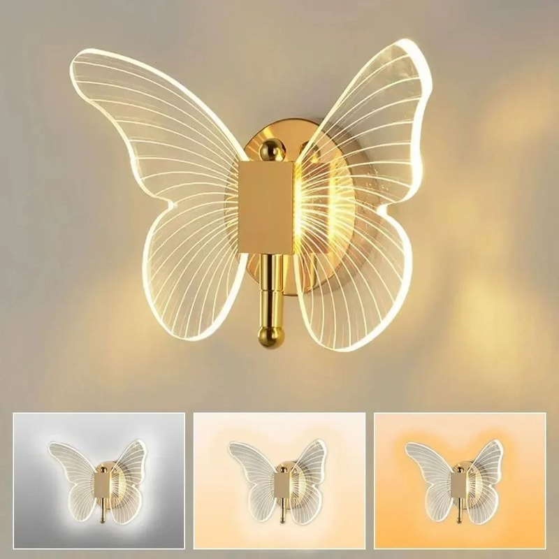 Butterfly Wall Lamp Luxury Modern Nordic LED Indoor Lighting 4